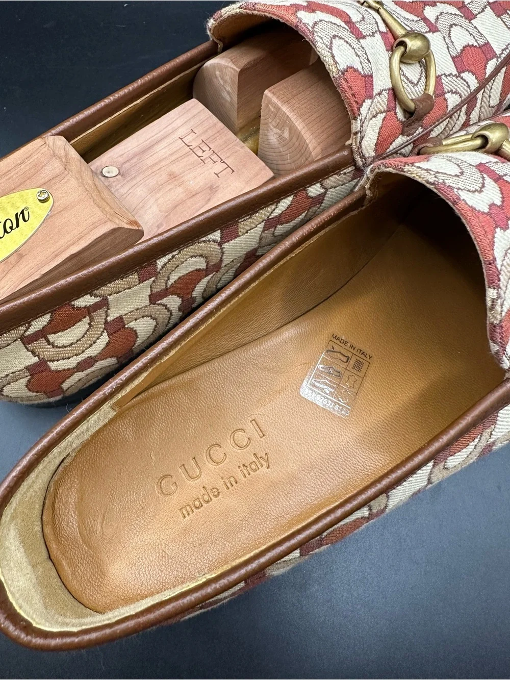 Gucci Monogrammed Bit Loafer G10.5 CLEAN